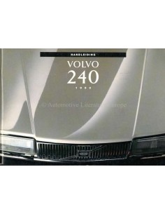 1986 VOLVO 240 BETRIEBSANLEITUNG NIEDERLÄNDISCH