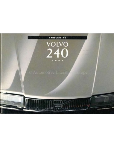 1986 VOLVO 240 BETRIEBSANLEITUNG NIEDERLÄNDISCH
