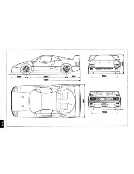 1990 FERRARI F40 INSTRUCTIEBOEKJE USA 606/90