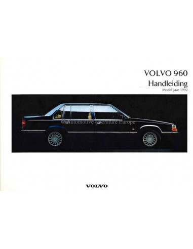 1992 VOLVO 960 OWNERS MANUAL DUTCH