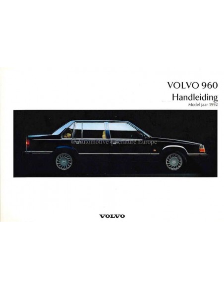 1992 VOLVO 960 OWNERS MANUAL NIEDERLANDISCH