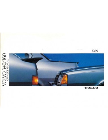 1989 VOLVO 340/360 OWNERS MANUAL ENGLISH