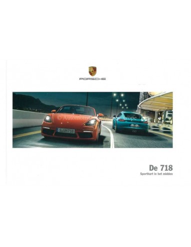 2018 PORSCHE 718 BOXTER & CAYMAN HARDCOVER BROCHURE NEDERLANDS