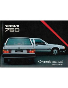 1987 VOLVO 760 INSTRUCTIEBOEKJE ENGELS
