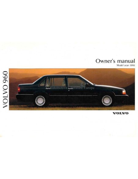 1991 VOLVO 960 OWNERS MANUAL ENGLISH