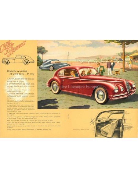 1947 ALFA ROMEO 2500 SPORT & SUPER SPORT PROSPEKT ITALIENISCH