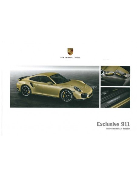 2016 PORSCHE 911 CARRERA EXCLUSIVE HARDCOVER BROCHURE NEDERLANDS