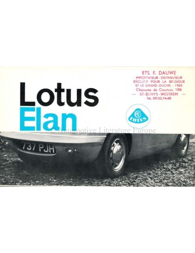 1962 LOTUS ELAN BROCHURE FRANS