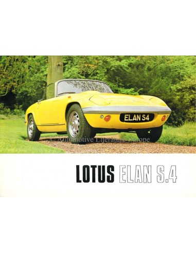 1968 LOTUS ELAN S.4 BROCHURE ENGLISH
