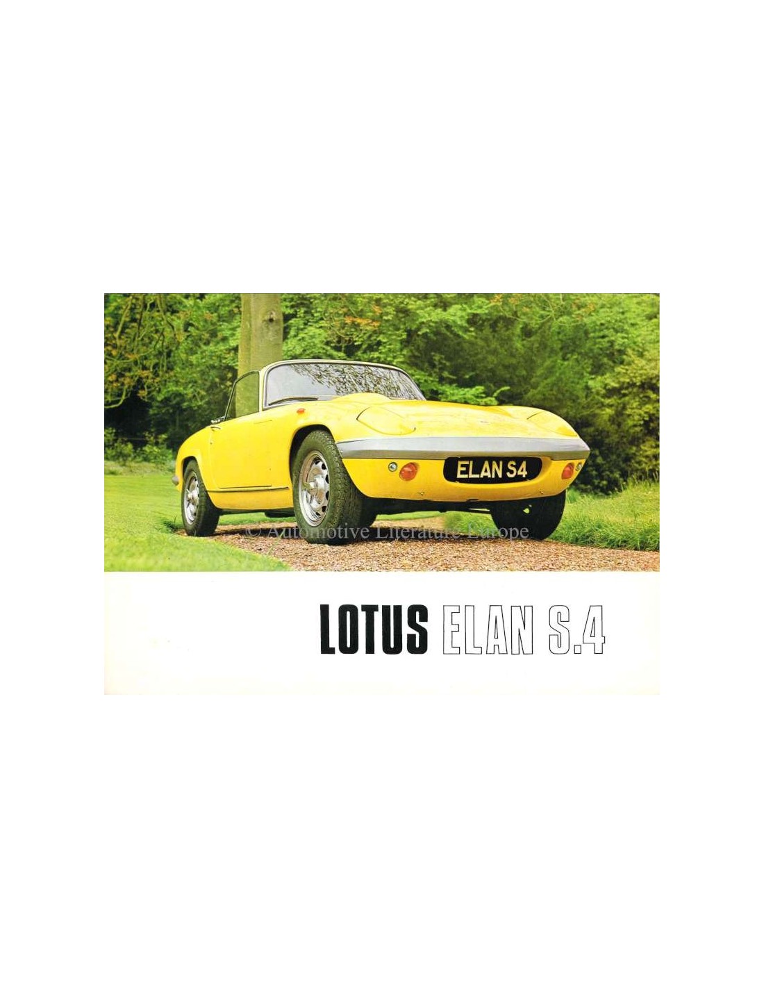 Lotus Elan S4 1968-69 lanzamiento de mercado del Reino Unido Folleto Drophead fijo cabeza de una hoja 
