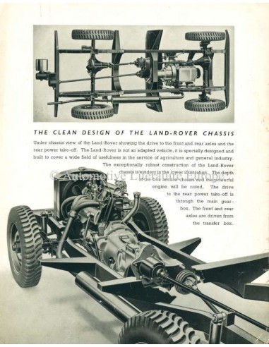 1948 LAND ROVER SERIES I BROCHURE ENGELS