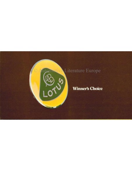 1973 LOTUS PROGAMMA BROCHURE ENGELS