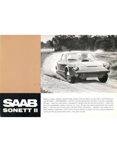 1967 SAAB SONETT BROCHURE ENGELS