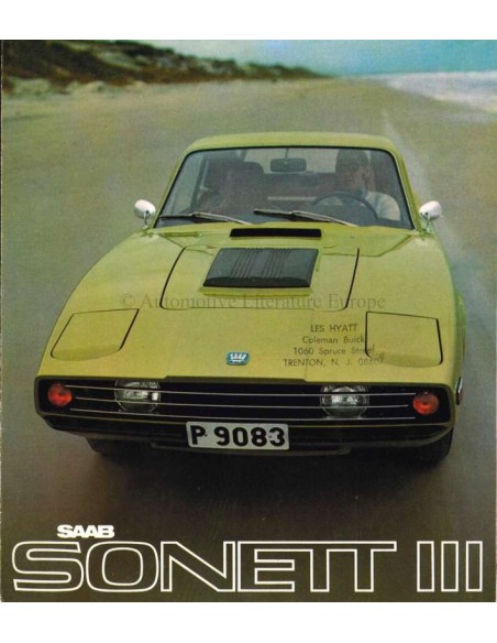 1970 SAAB SONETT BROCHURE ENGLISH (US)