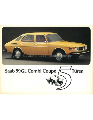 1976 SAAB 99GL COMBI COUPÉ BROCHURE DUITS
