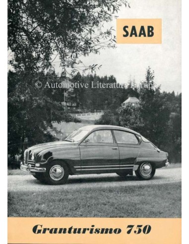 1961 SAAB 96 GRANTURISMO 750  BROCHURE ENGELS (USA)