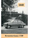 1961 SAAB 96 GRANTURISMO 750  BROCHURE ENGELS (USA)
