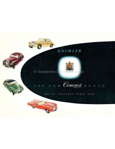 1955 DAIMLER CONQUEST PROGRAMM PROSPEKT ENGLISCH