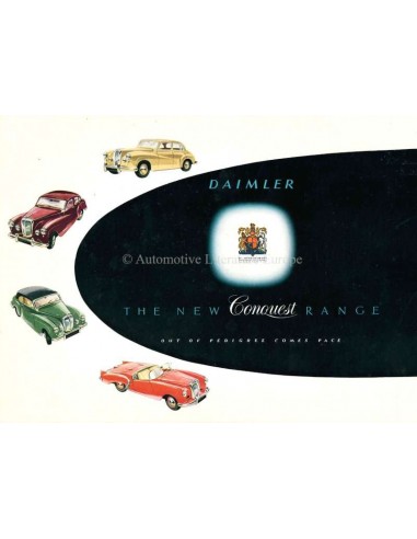 1955 DAIMLER CONQUEST PROGRAMM PROSPEKT ENGLISCH