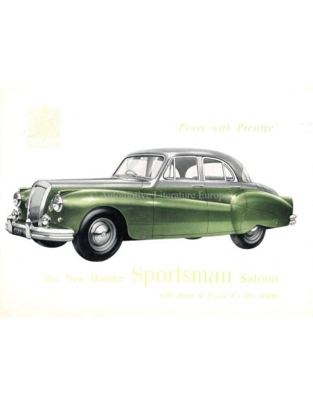 1954 DAIMLER REGENCY SPORTSMAN SALOON PROSPEKT ENGLISCH