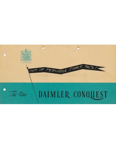 1947 DAIMLER CONQUEST BROCHURE ENGLISH
