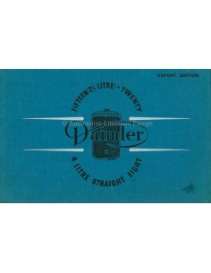 1938 DAIMLER FIFTEEN / STRAIGHT EIGHT BROCHURE ENGELS
