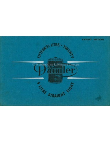 1938 DAIMLER FIFTEEN / STRAIGHT EIGHT BROCHURE ENGELS