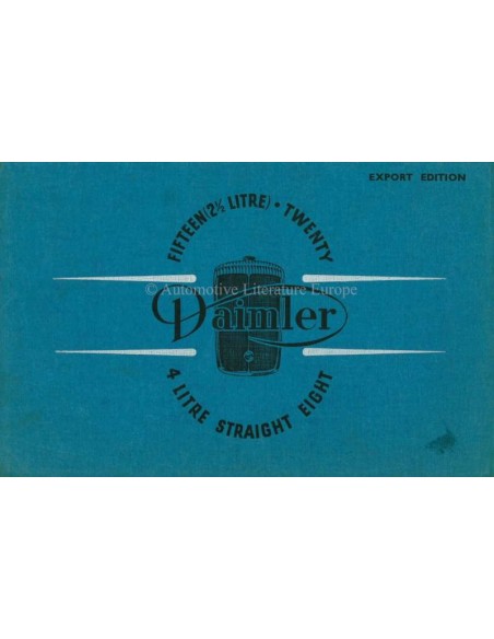 1938 DAIMLER FIFTEEN / STRAIGHT EIGHT BROCHURE ENGLISH