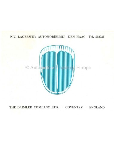 1965 DAIMLER SMALL MODEL RANGE PROSPEKT ENGLISCH