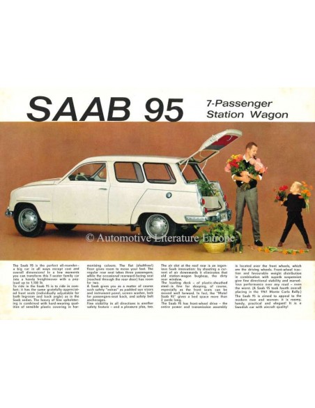 1962 SAAB 95 PROSPEKT ENGLISCH (USA)