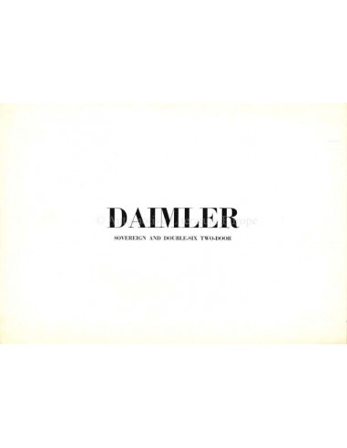 1974 DAIMLER SOVEREIGN / DOUBLE-SIX TWO-DOOR BROCHURE ENGELS