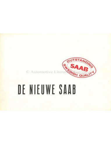 1955 SAAB 92B BROCHURE NEDERLANDS