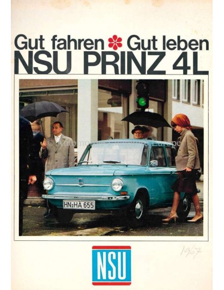 1967 NSU PRINZ 4L PROSPEKT DEUTSCH
