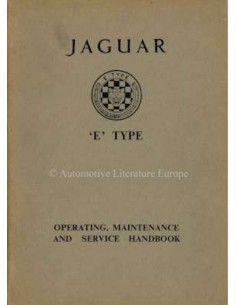 1964 JAGUAR E TYPE 3.8 BETRIEBSANLEITUNG ENGLISCH