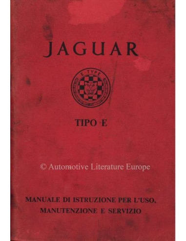 1962 JAGUAR E TYPE 3.8 BETRIEBSANLEITUNG ITALIENISCH