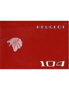 1976 PEUGEOT 104 INSTRUCTIEBOEKJE
