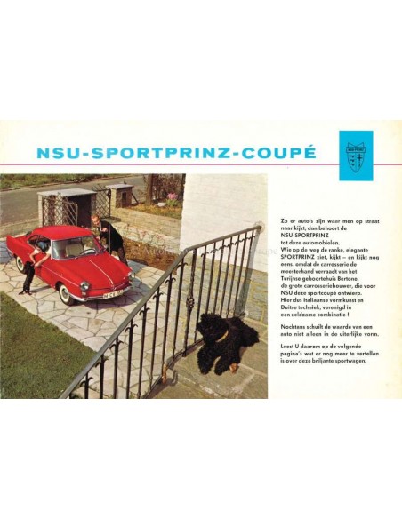 1963 NSU SPORT-PRINZ COUPÉ BROCHURE NEDERLANDS
