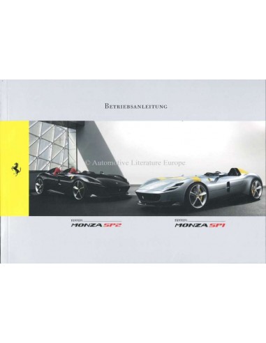 2019 FERRARI SP1 & SP2 OWNERS MANUAL GERMAN