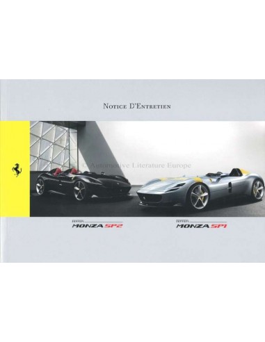 2019 FERRARI SP1 & SP2 OWNERS MANUAL FRENCH