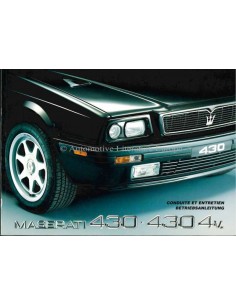 1992 MASERATI 430 BETRIEBSANLEITUNG FRANZÖSISCH DEUTSCH