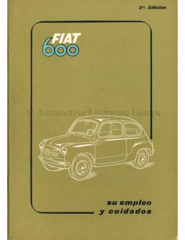 1955 FIAT 600 BETRIEBSANLEITUNG SPANISCH
