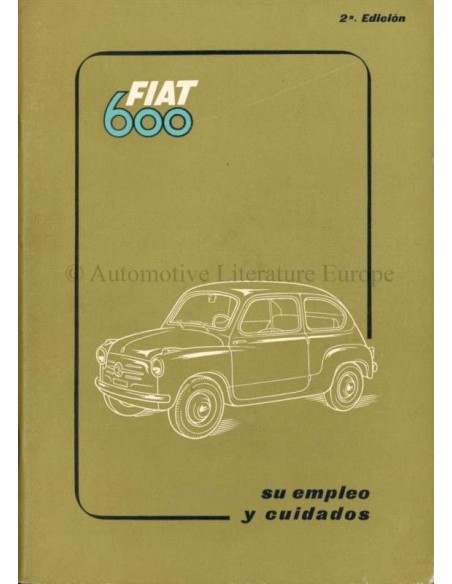 1955 FIAT 600 OWNERS MANUAL SPANISH