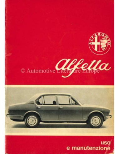 1974 ALFA ROMEO ALFETTA INSTRUCTIEBOEKJE ITALIAANS