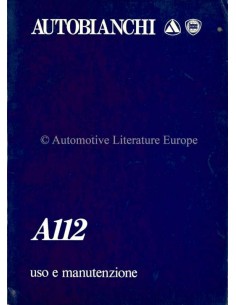 1985 AUTOBIANCHI A112 BETRIEBSANLEITUNG ITALIENISCH