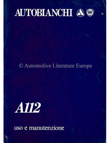 1985 AUTOBIANCHI A112 BETRIEBSANLEITUNG ITALIENISCH