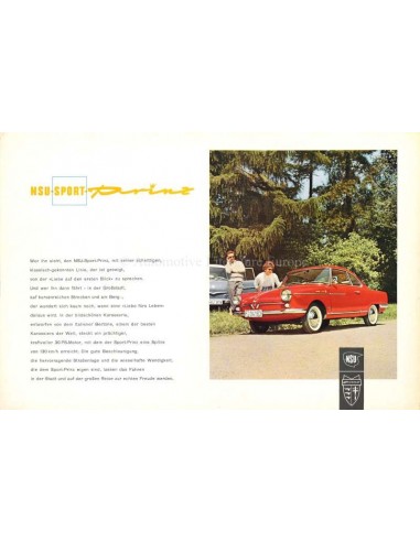 196? NSU SPORT-PRINZ BROCHURE GERMAN