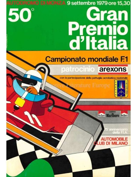 1979 50TH GRAND PRIX OF ITALY MONZA OFFICIAL CATALOGUE ITALIAN