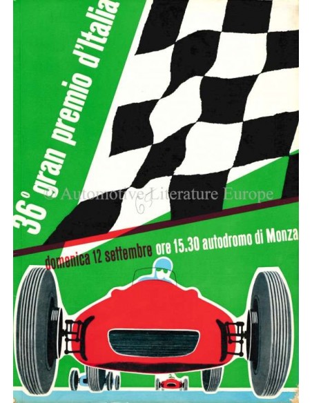 1965 36E GRAND PRIX VAN ITALIE (MONZA) OFFICIELE CATALOGUS ITALIAANS