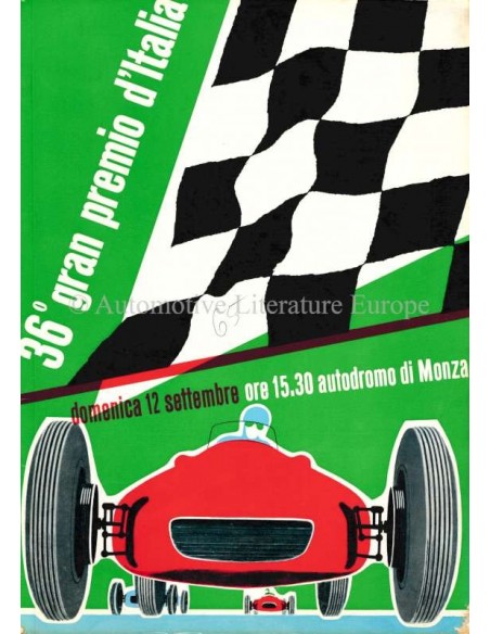 1965 36TH GRAND PRIX OF ITALY (MONZA) OFFICIAL CATALOGUE ITALIAN