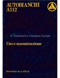 1980 AUTOBIANCHI A112 OWNERS MANUAL ITALIAN